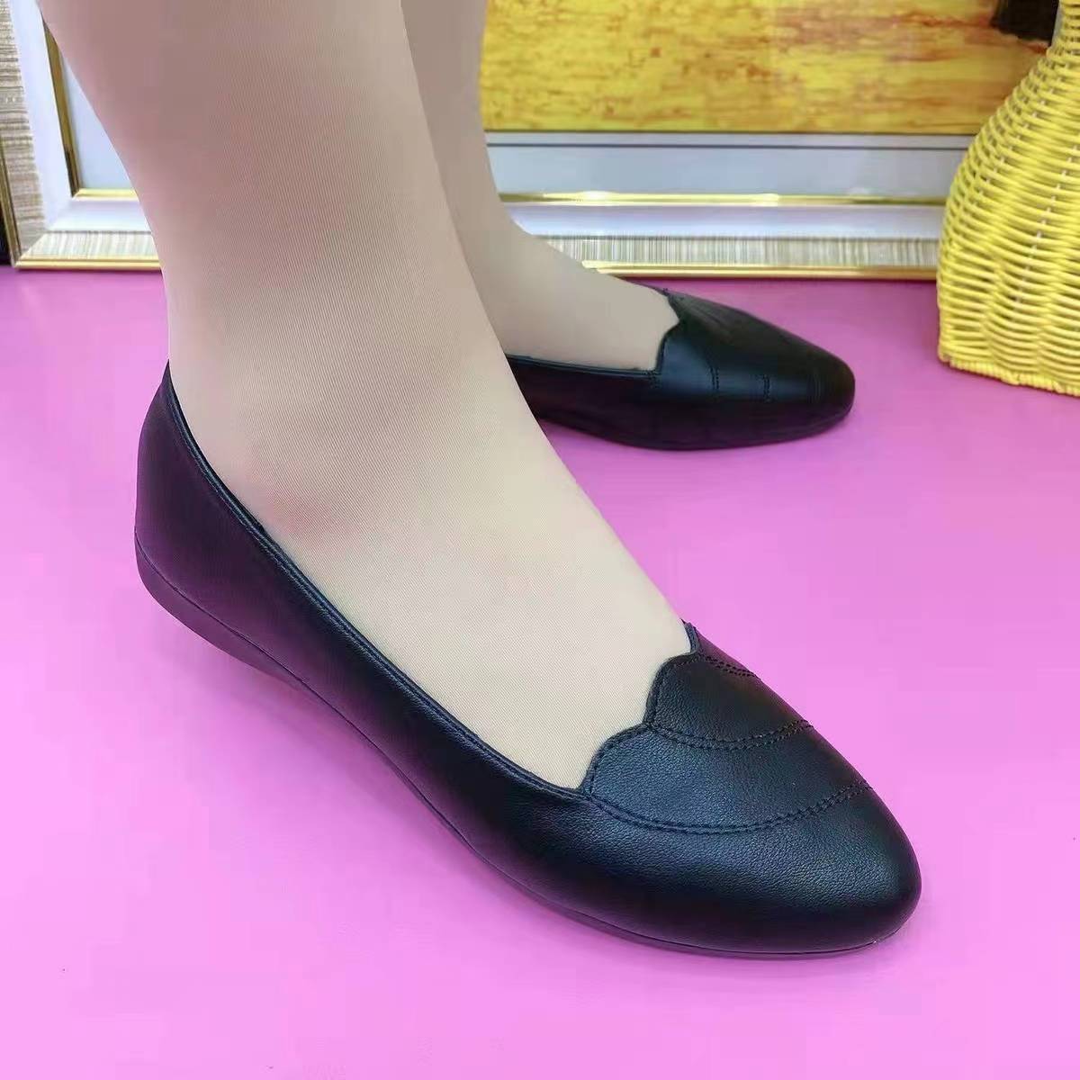 Damen Ballerina-Schuhe mit elegantem Obermaterial und komfortabler Sohle Heidi Mode - Image 2