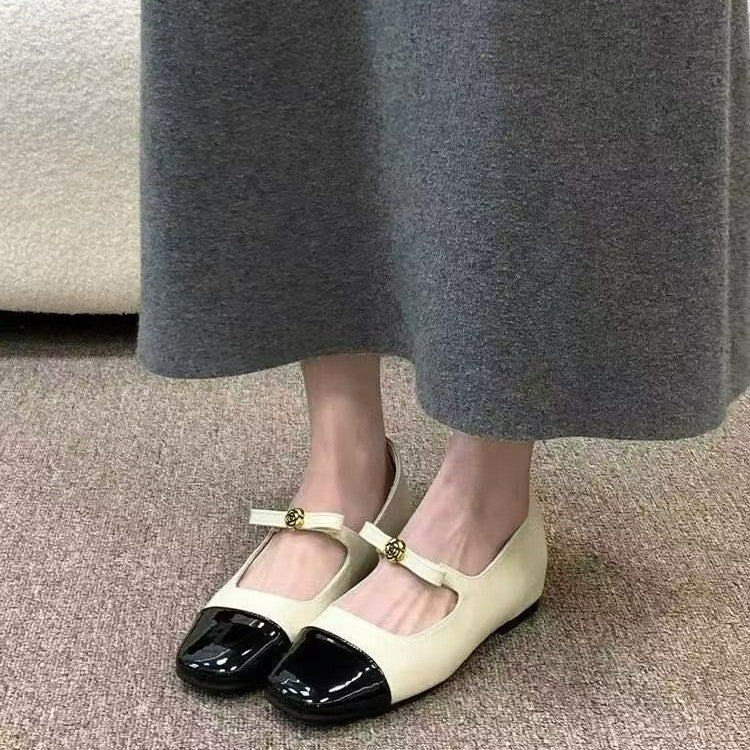 Damen Ballerina Schuhe mit elegantem Riemen und hochwertiger Lackspitze Heidi Mode - Image 2
