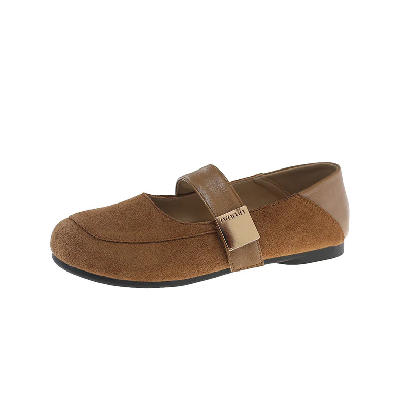 Damen Ballerina-Schuhe mit modischer Schnalle und weichem Wildlederoberteil Heidi Mode - Image 5