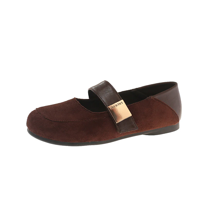 Damen Ballerina-Schuhe mit modischer Schnalle und weichem Wildlederoberteil Heidi Mode - Image 9