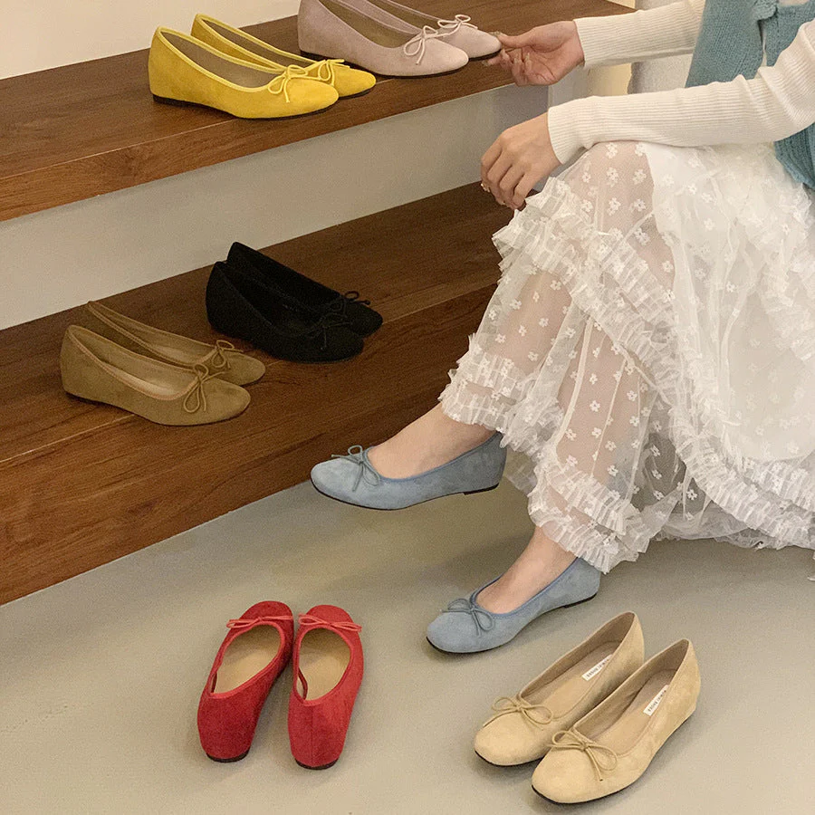 Damen Ballerina-Schuhe mit Raffiniertem Schleifenakzent Heidi-Mode - Image 2