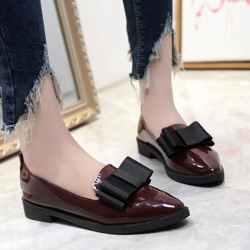 Damen Ballerinas aus Hochglanz-Leder mit eleganter Schleifen-Applikation Heidi Mode - Image 2