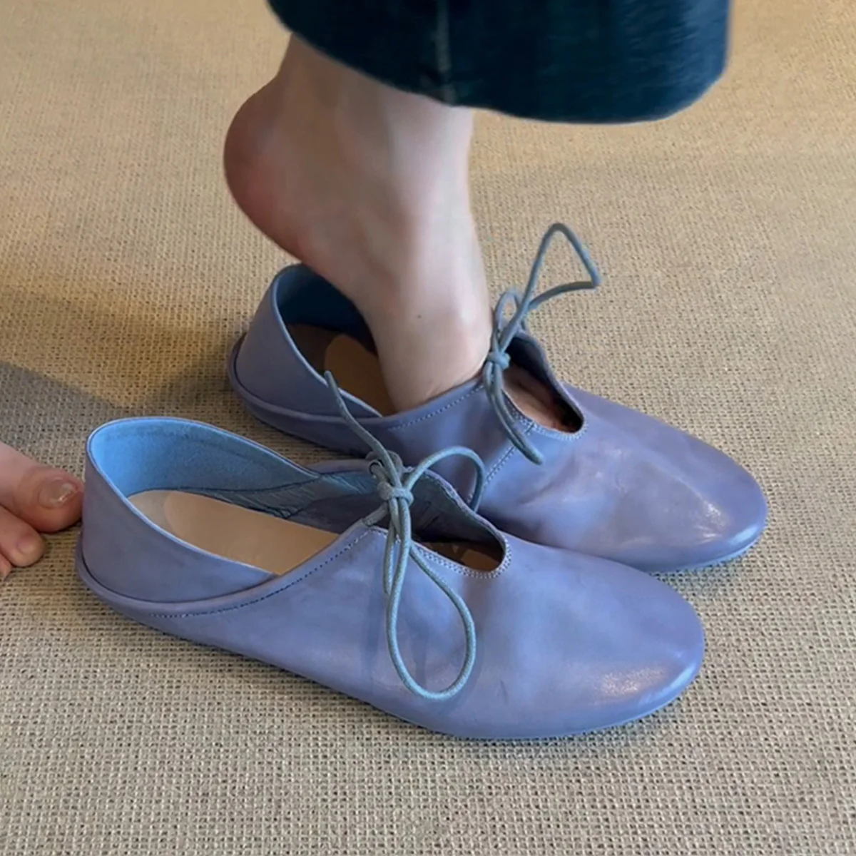 Damen Ballerinas aus hochwertigem Leder mit flexiblem Schnürsystem Heidi Mode - Image 7