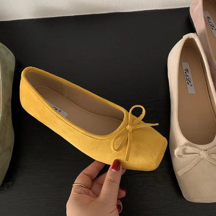 Damen Ballerinas aus hochwertigem Wildleder mit filigranem Schleifendetail Heidi Mode - Image 4