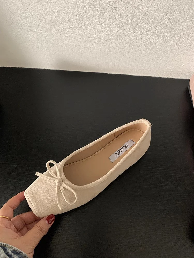 Damen Ballerinas aus hochwertigem Wildleder mit filigranem Schleifendetail Heidi Mode - Image 6