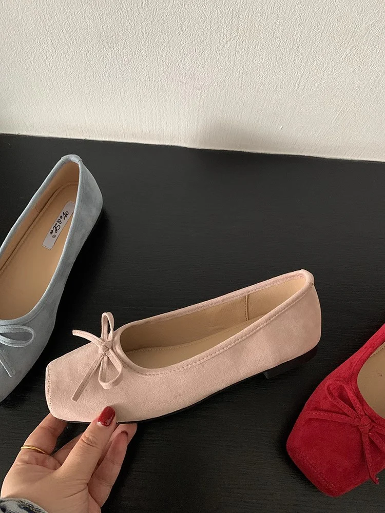 Damen Ballerinas aus hochwertigem Wildleder mit filigranem Schleifendetail Heidi Mode - Image 7
