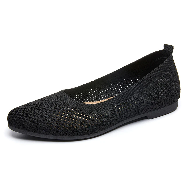 Damen Ballerinas mit atmungsaktivem Strickoberteil und flexiblem Fußbett Heidi Mode - Image 5