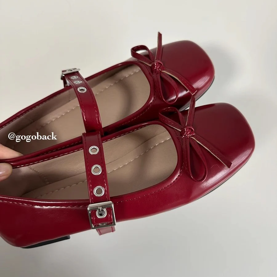 Damen Ballerinas mit dekorativem Schleifenakzent und verstellbarem Riemen Heidi Mode - Image 3