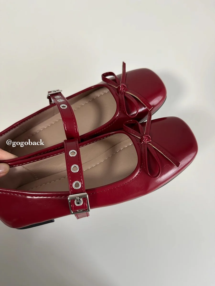 Damen Ballerinas mit dekorativem Schleifenakzent und verstellbarem Riemen Heidi Mode - Image 6