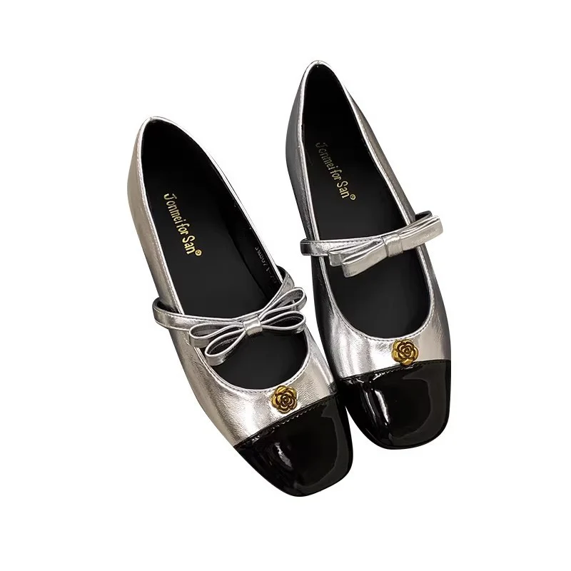 Damen Ballerinas mit dekorativer Schleifenverzierung und edlem Glanz Heidi Mode - Image 5
