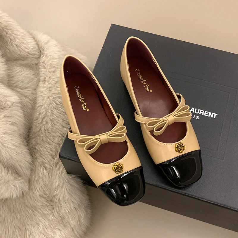 Damen Ballerinas mit dekorativer Schleifenverzierung und edlem Glanz Heidi Mode - Image 6