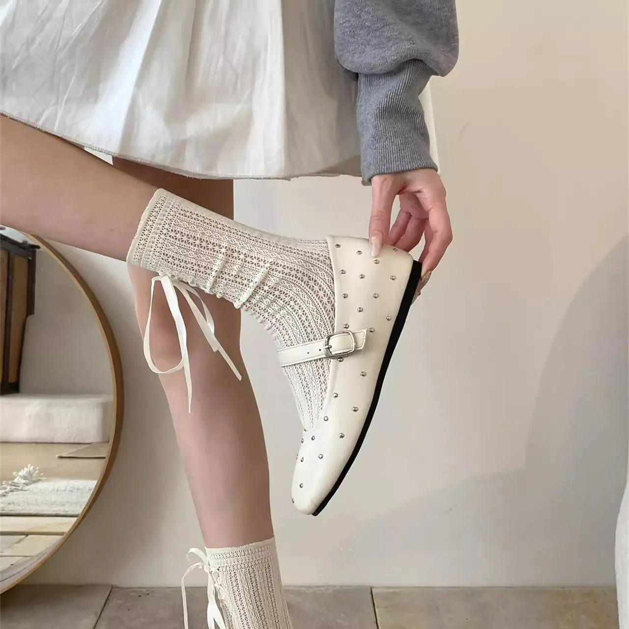 Damen Ballerinas mit dekorativer Schnalle und funkelndem Design Heidi Mode - Image 3