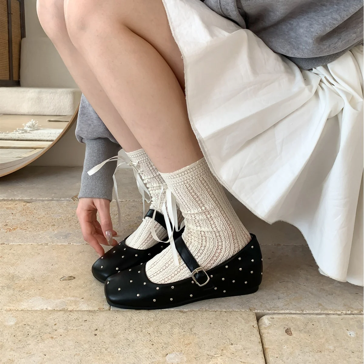 Damen Ballerinas mit dekorativer Schnalle und funkelndem Design Heidi Mode - Image 4