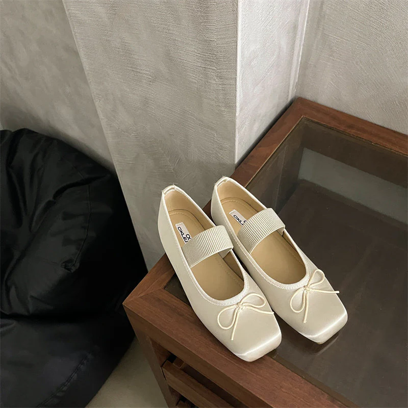 Damen Ballerinas mit elastischem Riemen und dekorativem Schleifenakzent Heidi Mode - Image 6