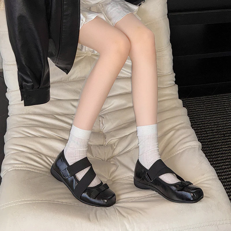 Damen Ballerinas mit elastischen Riemen und dekorativer Schleifen-Applikation Heidi Mode - Image 3