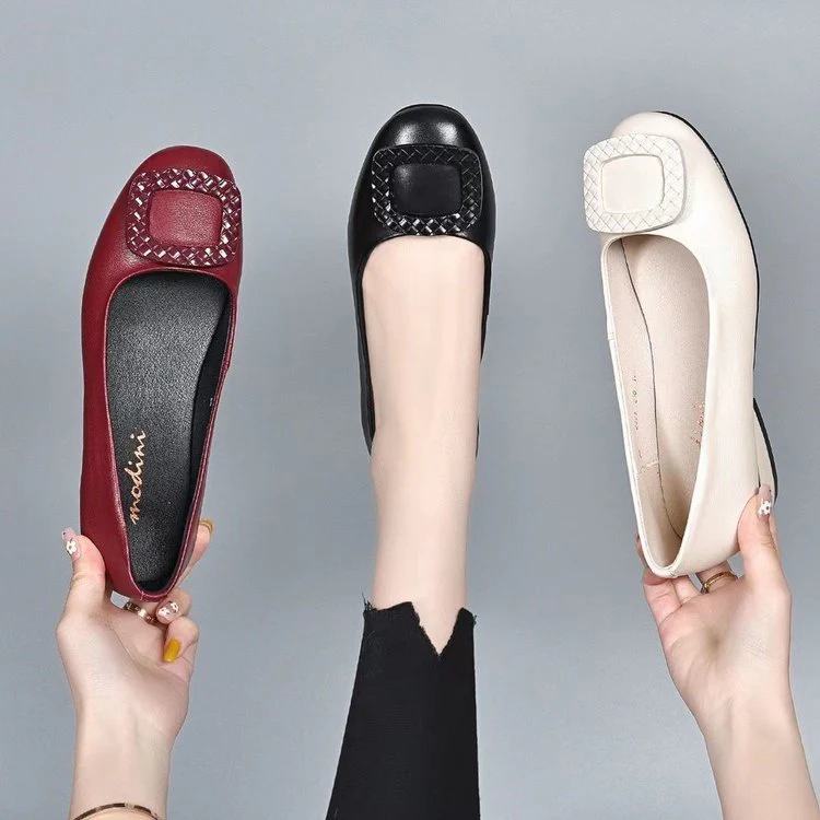 Damen Ballerinas mit elegantem, geflochtenem Detail und bequemer Sohle Heidi Mode - Image 2