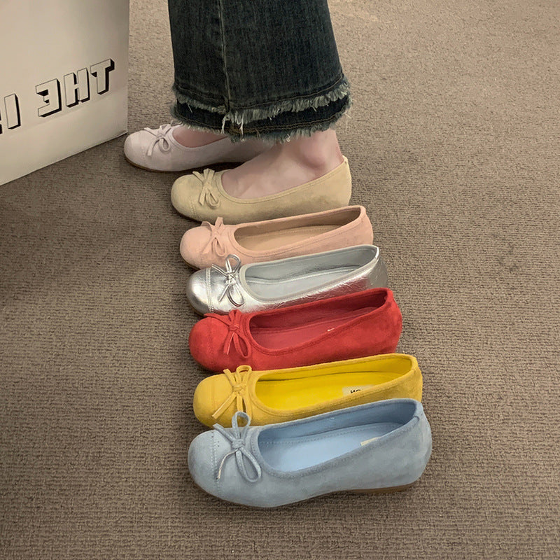 Damen Ballerinas mit elegantem Glanz und feiner Schleife Heidi Mode - Image 3