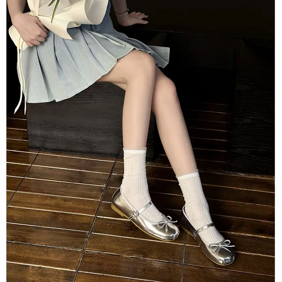 Damen Ballerinas mit elegantem Glanz und verspieltem Schleifen-Detail Heidi Mode - Image 6