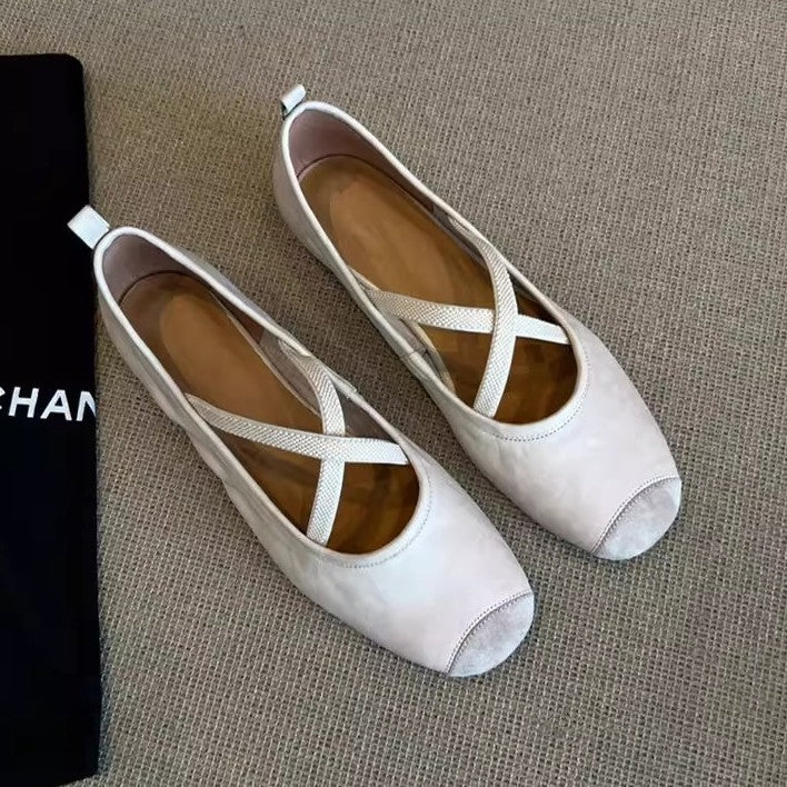 Damen Ballerinas mit elegantem Kreuzband und bequemem Fußbett Heidi Mode - Image 3