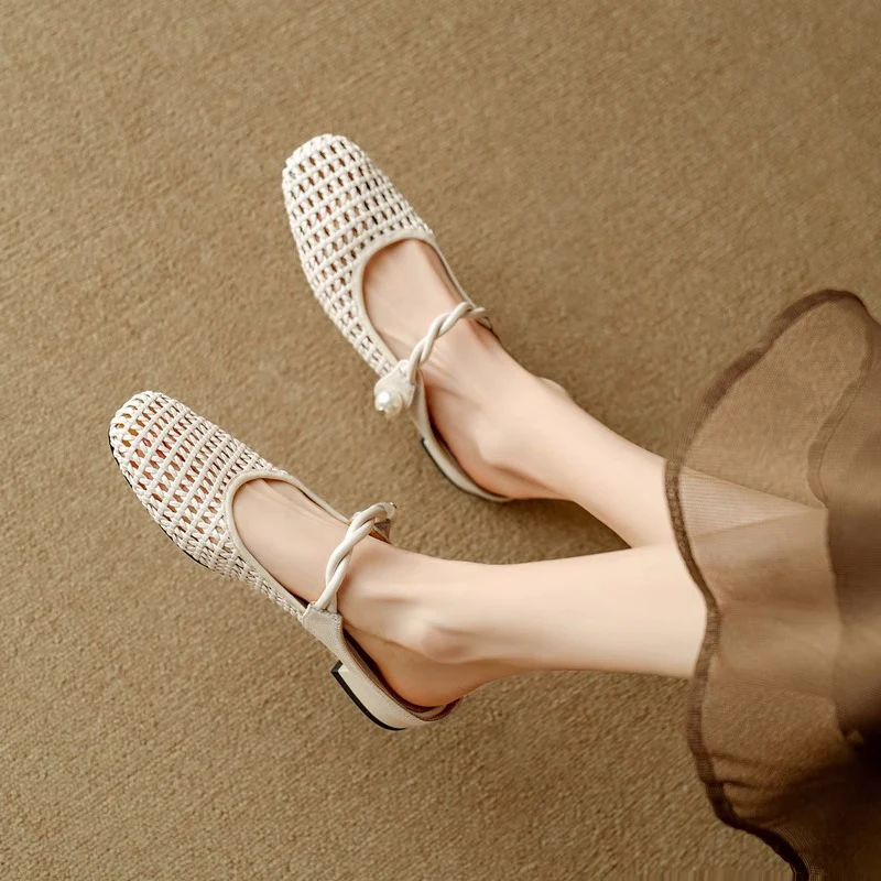 Damen Ballerinas mit elegantem Netzdesign und stylischem Riemchen Heidi Mode - Image 3