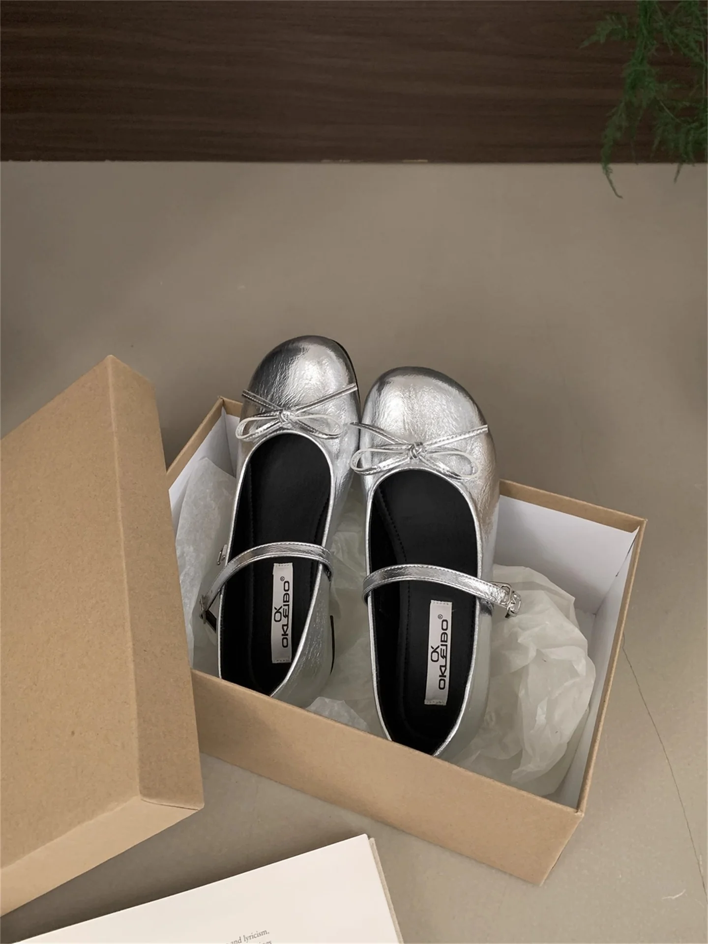 Damen Ballerinas mit elegantem Riemchen und zierlichem Schleifendetail Heidi Mode - Image 8