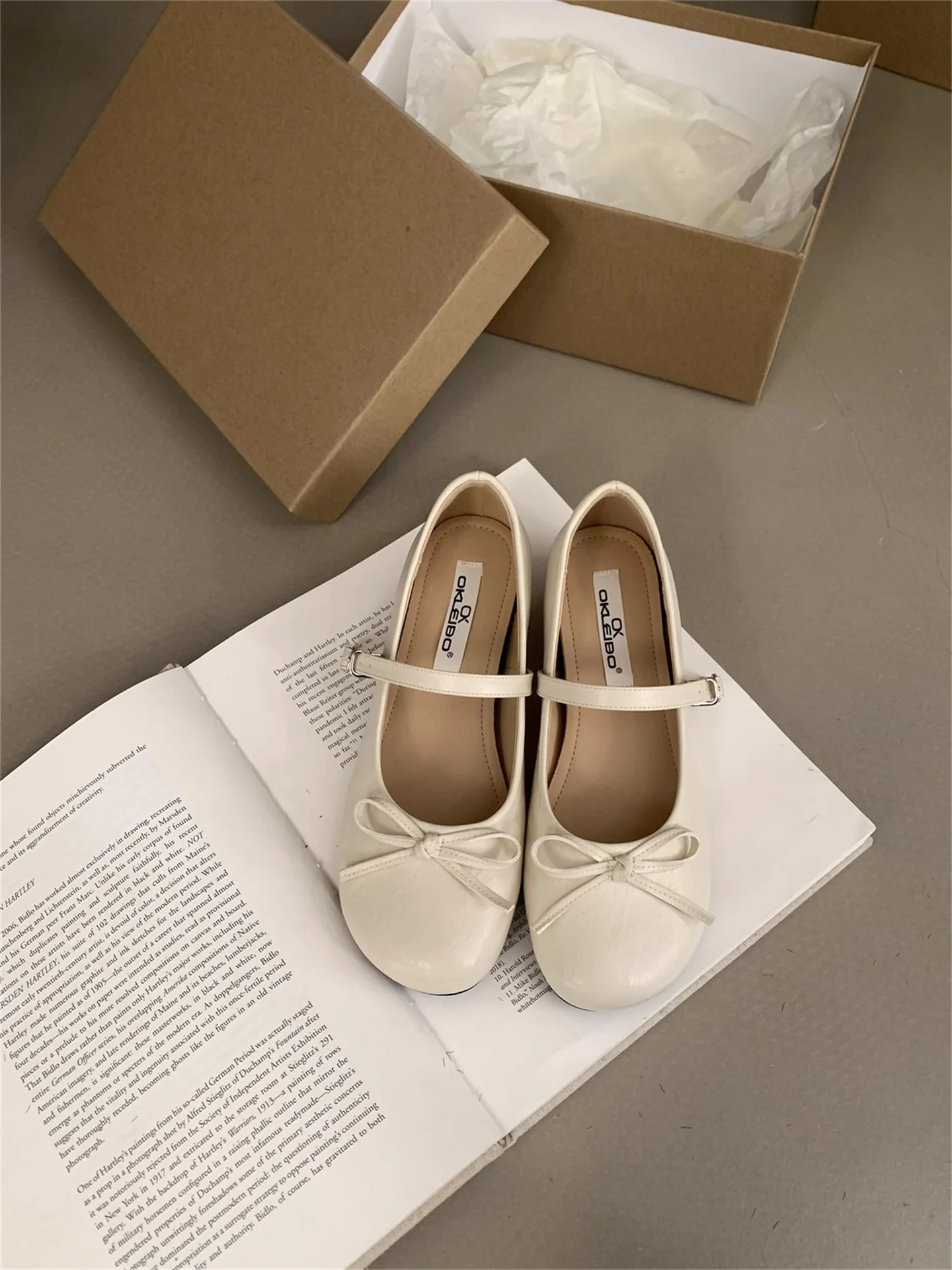 Damen Ballerinas mit elegantem Riemchen und zierlichem Schleifendetail Heidi Mode - Image 9