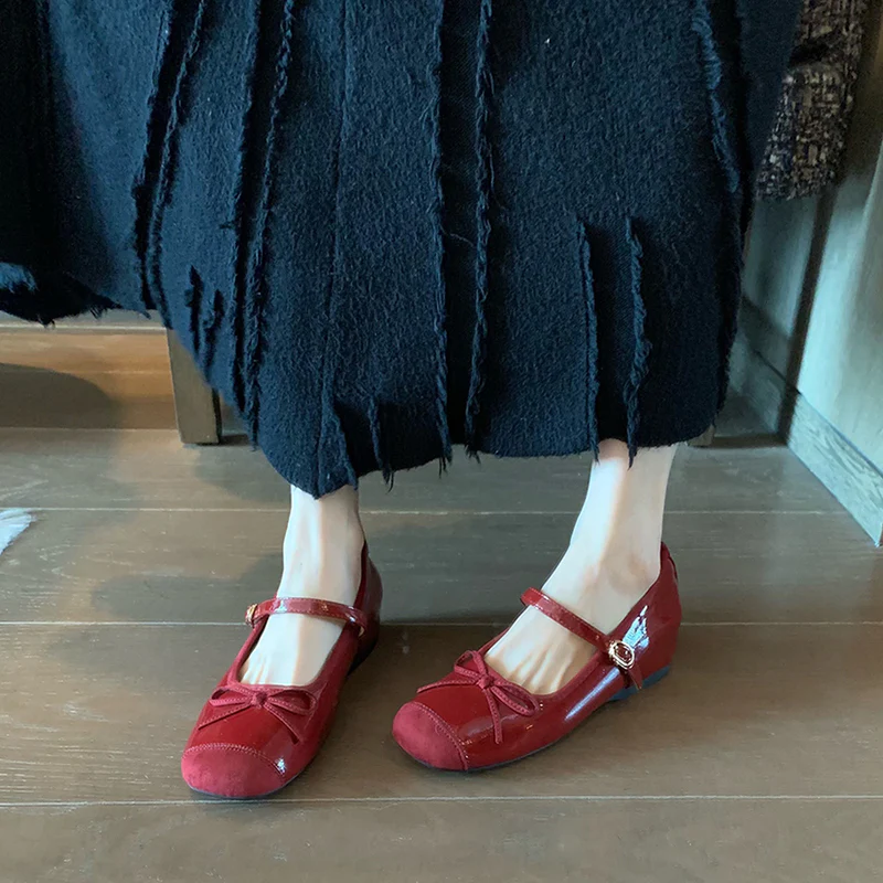 Damen Ballerinas mit elegantem Riemen und hochwertigem Lackleder Heidi Mode - Image 3