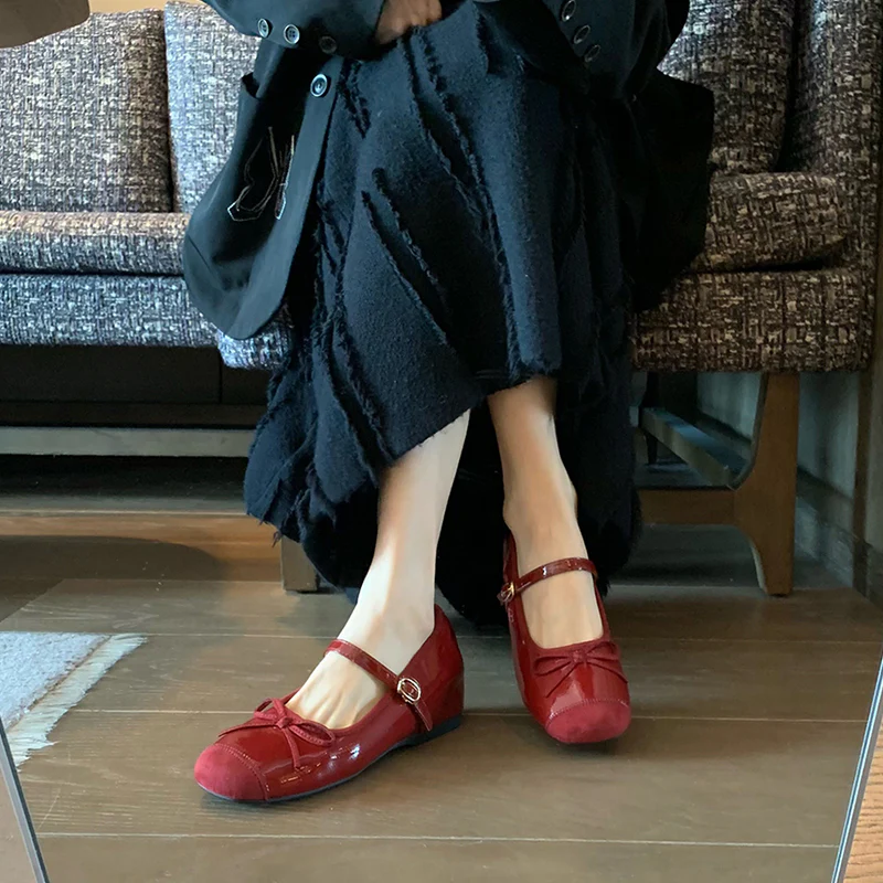 Damen Ballerinas mit elegantem Riemen und hochwertigem Lackleder Heidi Mode - Image 4