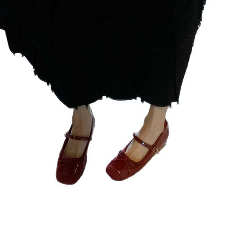 Damen Ballerinas mit elegantem Riemen und hochwertigem Lackleder Heidi Mode - Image 5