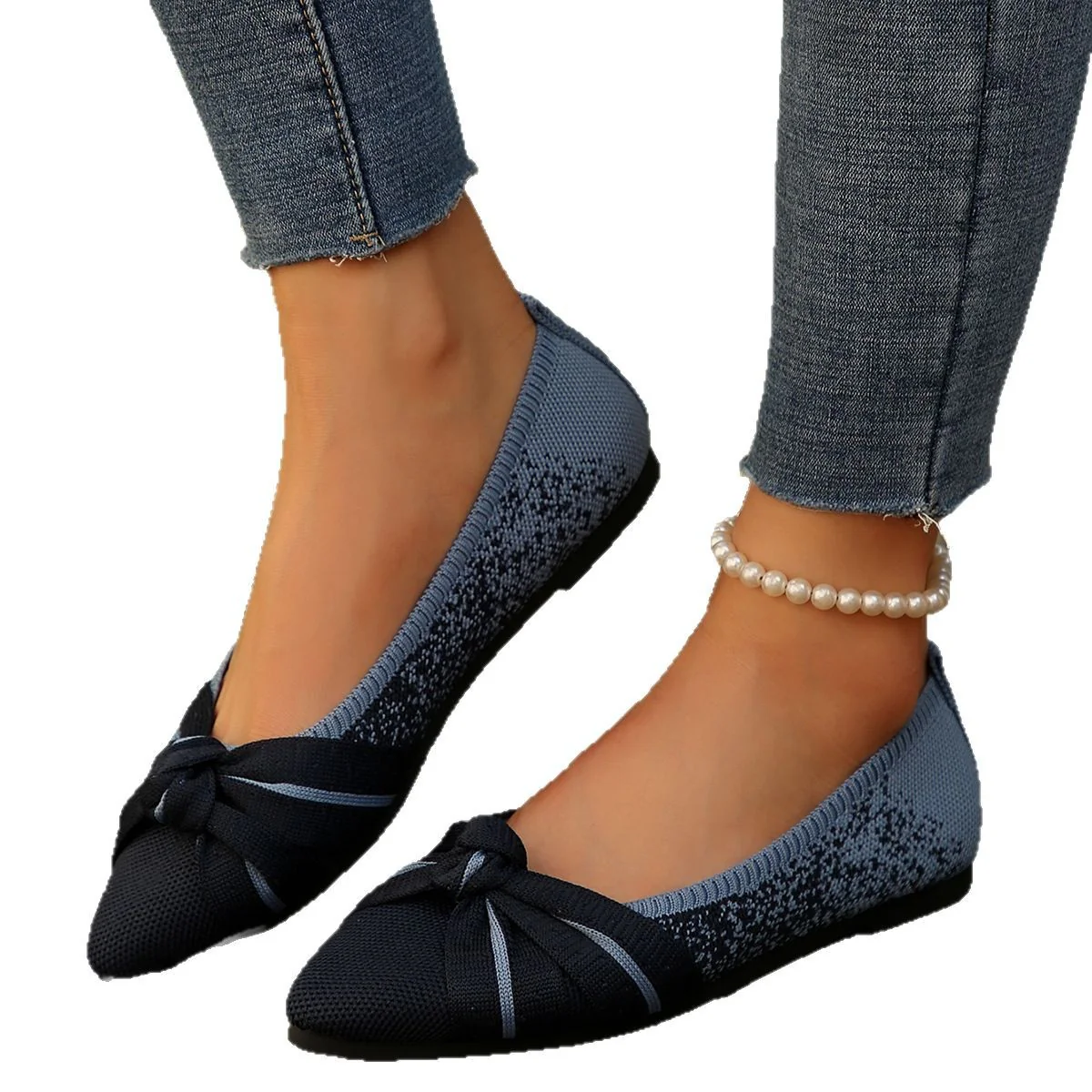 Damen Ballerinas mit elegantem Schleifen-Design und atmungsaktiver Oberflächenstruktur Heidi Mode - Image 5
