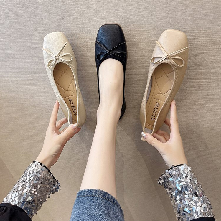 Damen Ballerinas mit Elegantem Schleifen-Detail und Hochwertigem Leder Heidi-Mode - Image 3