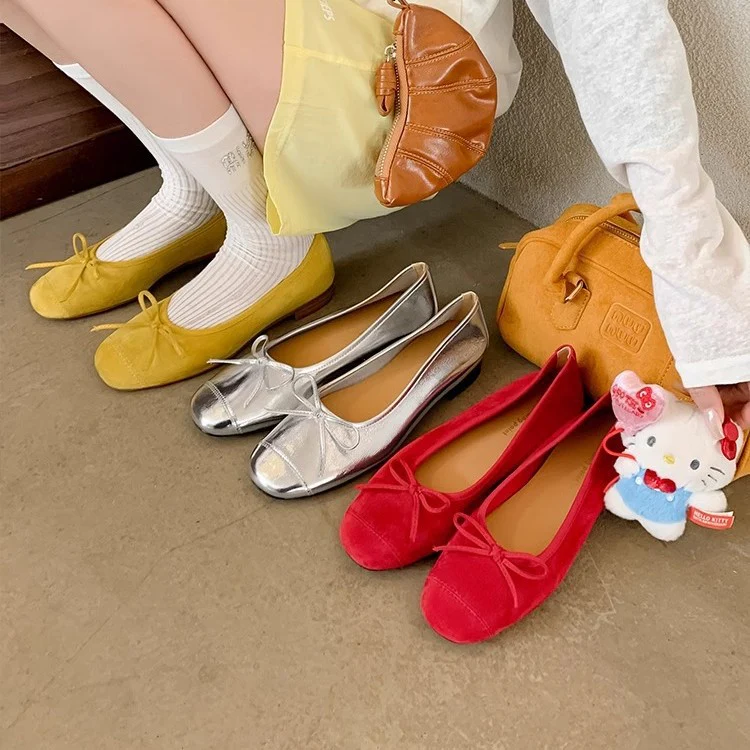 Damen Ballerinas mit elegantem Schleifen-Detail und hochwertiger Glanz-Oberfläche Heidi Mode - Image 2