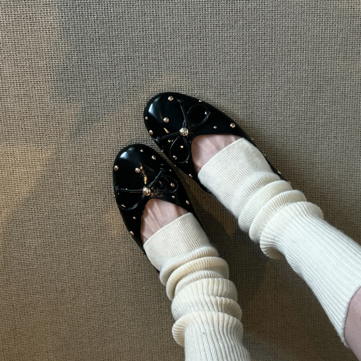 Damen Ballerinas mit elegantem Schleifenakzent und funkelnden Zierperlen Heidi Mode - Image 4