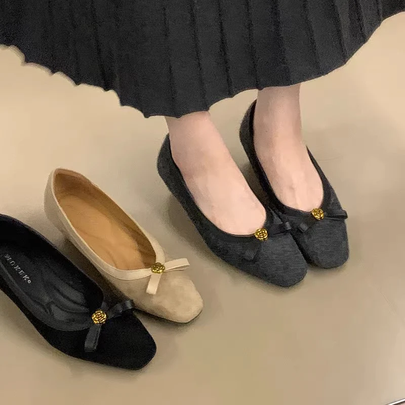 Damen Ballerinas mit elegantem Schleifenakzent und hochwertigem Veloursleder Heidi Mode - Image 4