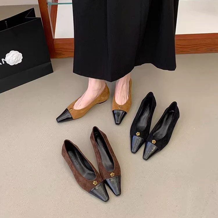 Damen Ballerinas mit elegantem spitz zulaufendem Design und modischem Lackakzent Heidi Mode - Image 2