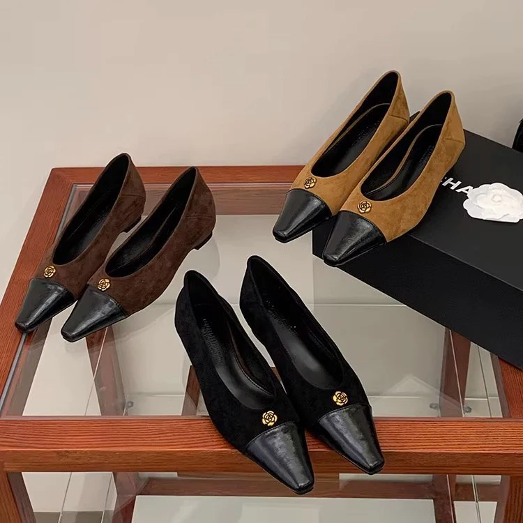 Damen Ballerinas mit elegantem spitz zulaufendem Design und modischem Lackakzent Heidi Mode - Image 3