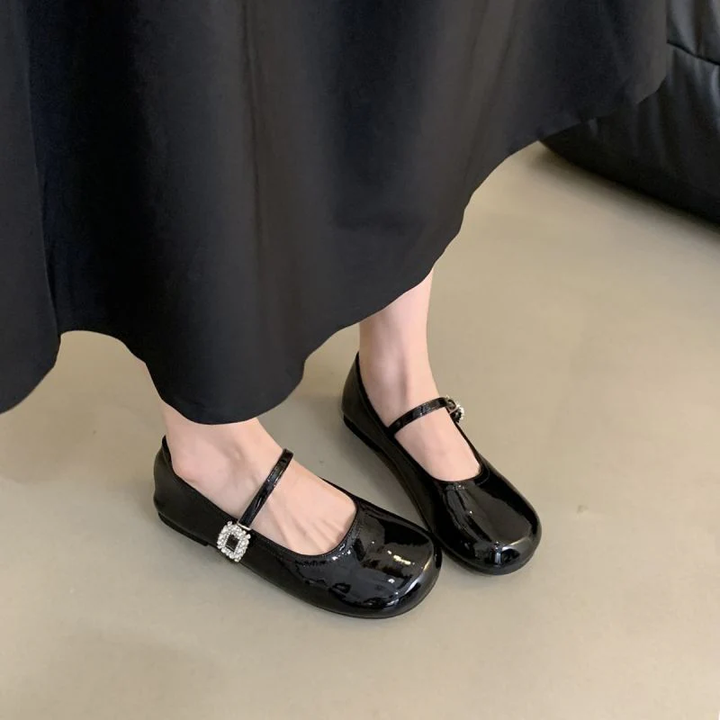 Damen Ballerinas mit eleganter Riemchenverzierung und funkelndem Schmuckdetail Heidi Mode - Image 2