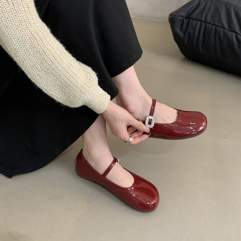 Damen Ballerinas mit eleganter Riemchenverzierung und funkelndem Schmuckdetail Heidi Mode - Image 4