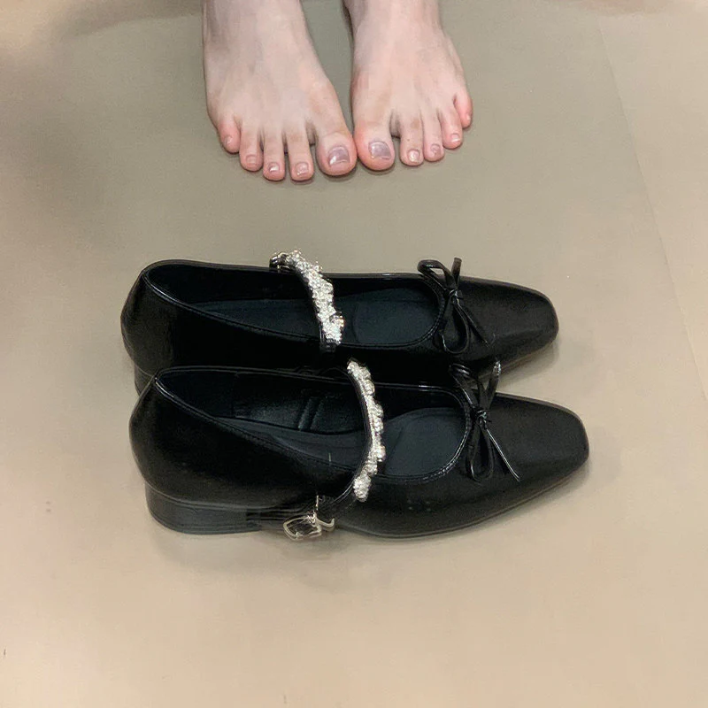 Damen Ballerinas mit eleganter Riemchenverzierung und schimmerndem Finish Heidi Mode - Image 6