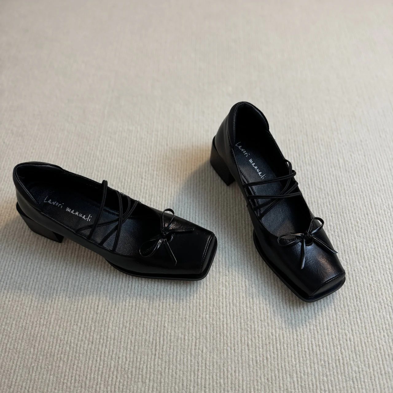 Damen Ballerinas mit eleganter Schnürung und dekorativem Schleifen-Detail Heidi Mode - Image 2