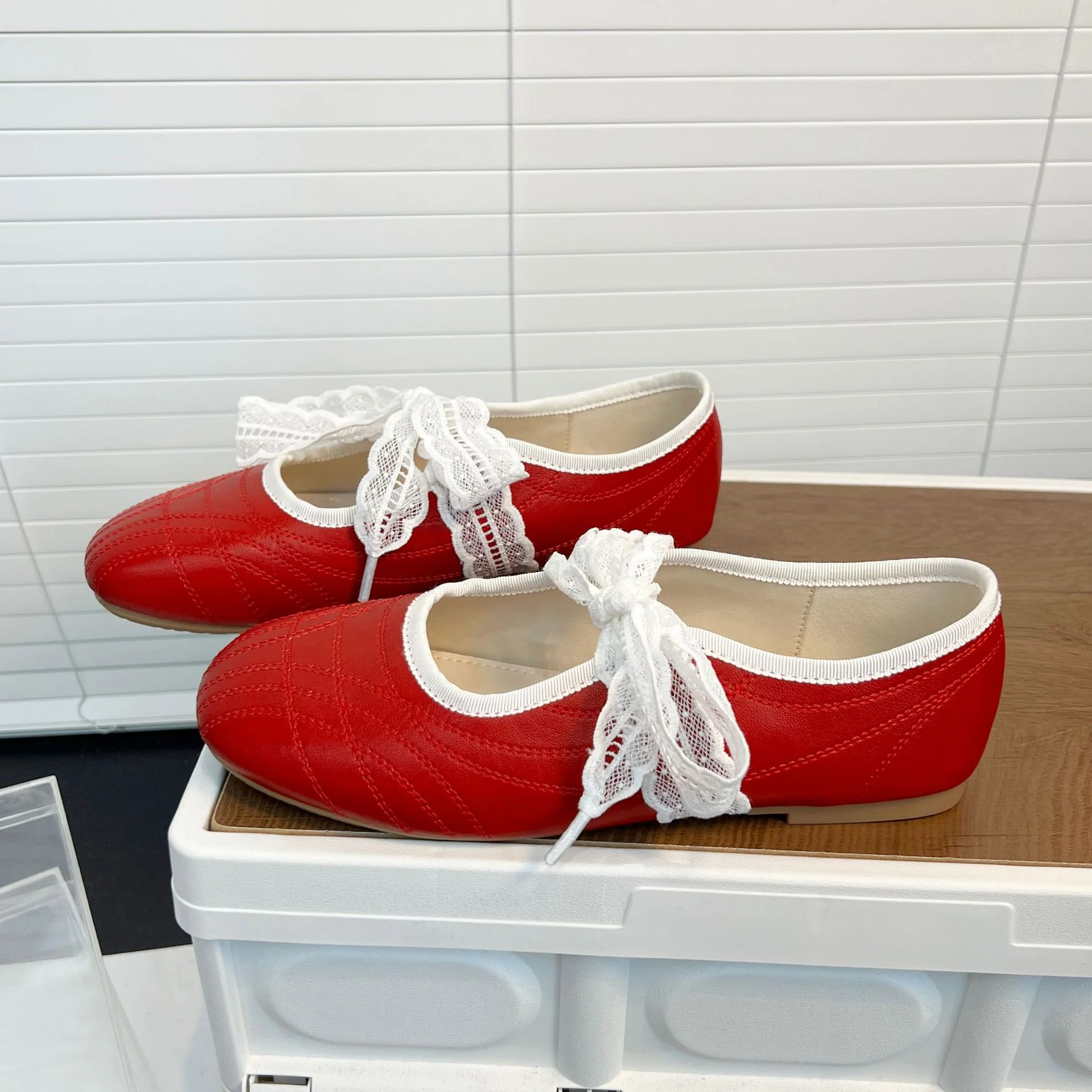 Damen Ballerinas mit eleganter Spitzeneinlage und bequemem Fußbett Heidi Mode - Image 2