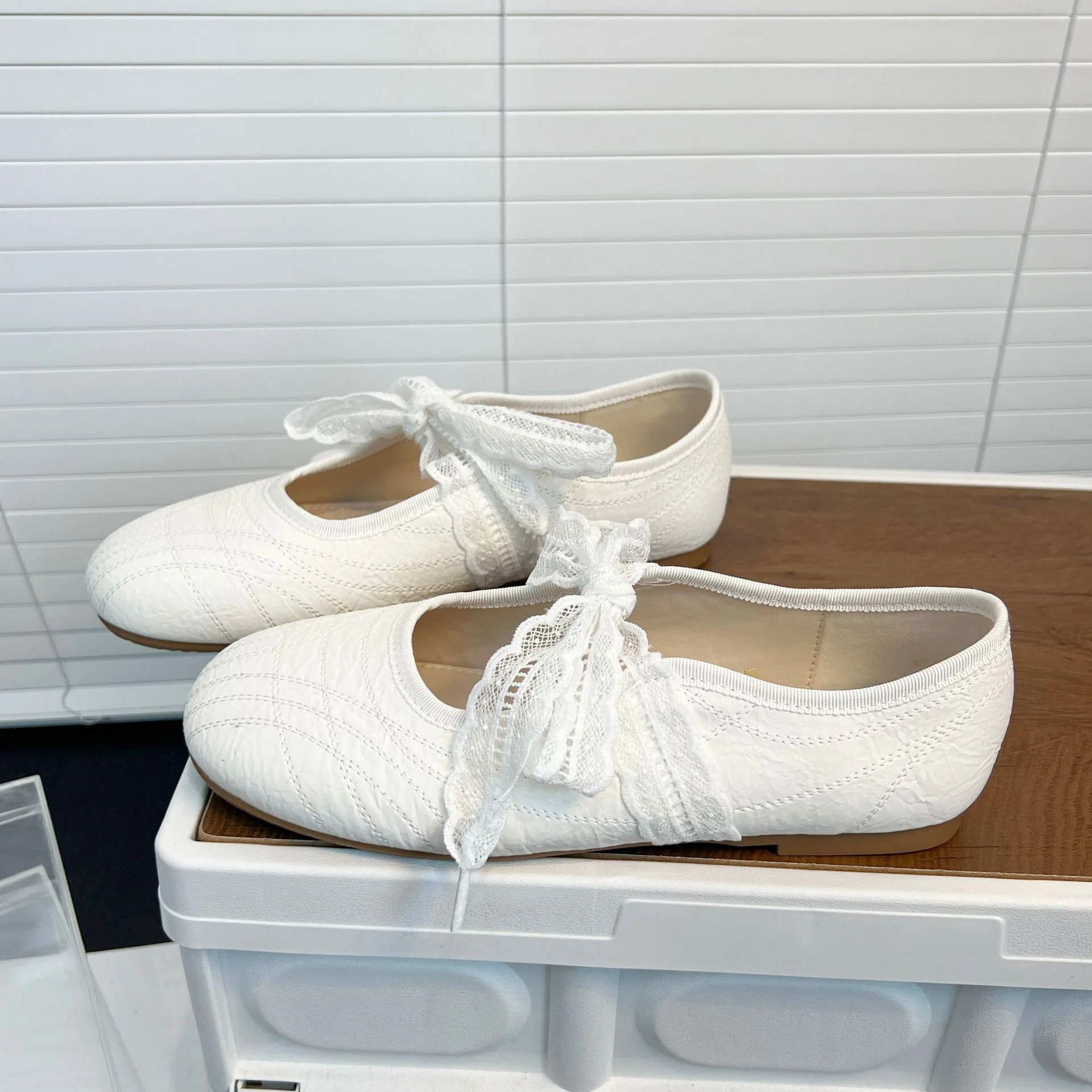 Damen Ballerinas mit eleganter Spitzeneinlage und bequemem Fußbett Heidi Mode - Image 6