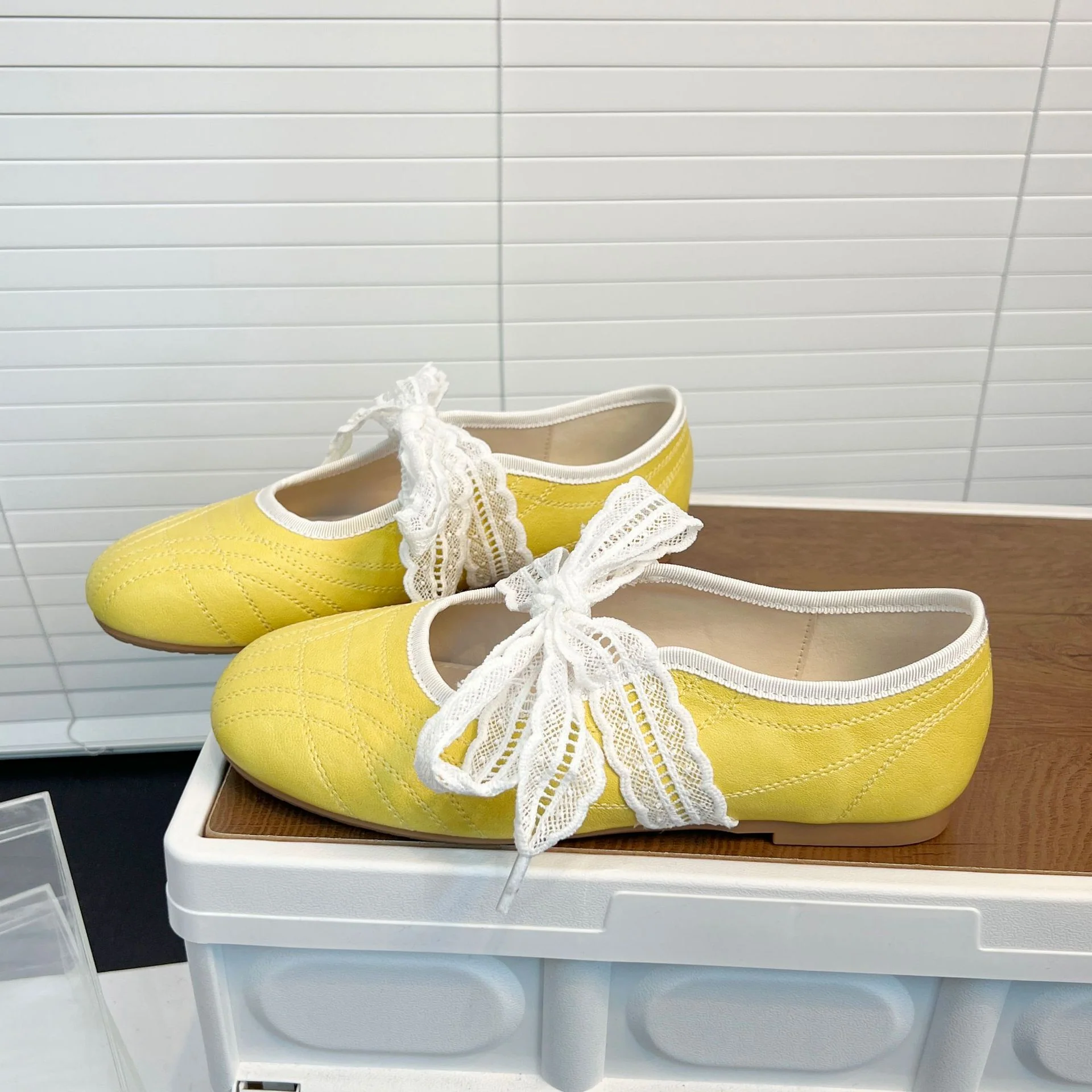 Damen Ballerinas mit eleganter Spitzeneinlage und bequemem Fußbett Heidi Mode - Image 7