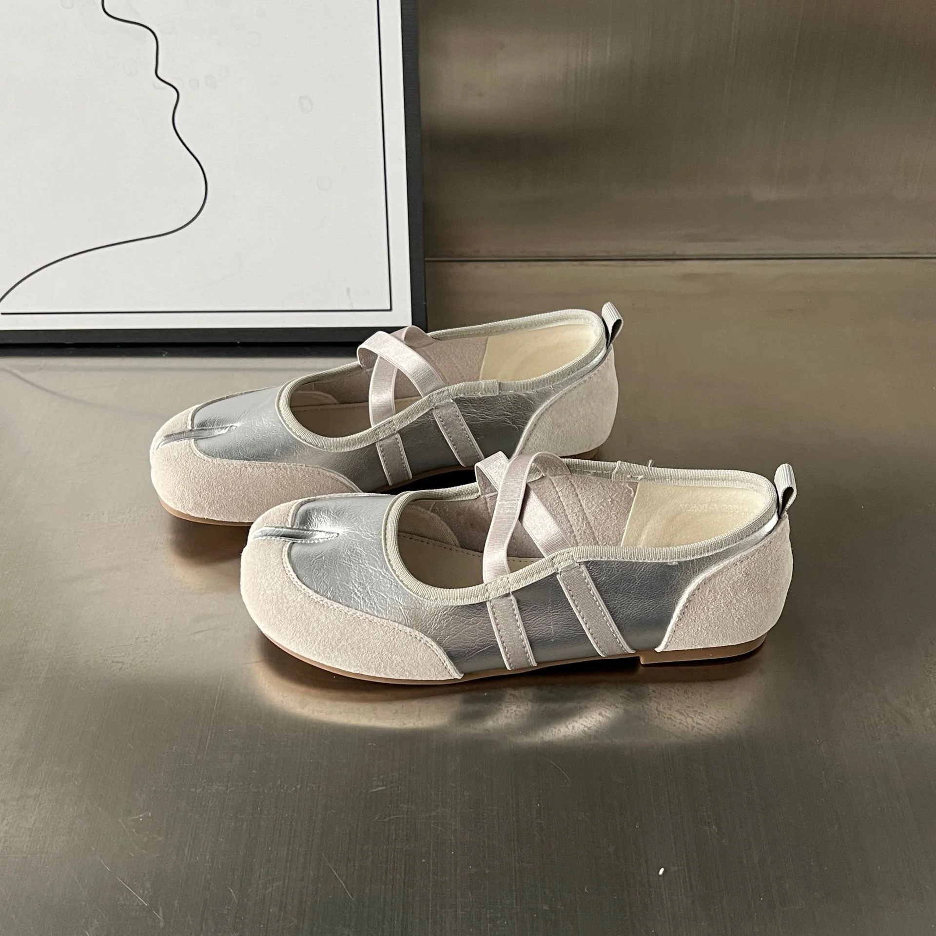 Damen Ballerinas mit feiner Lederoberfläche und komfortabler Sohle Heidi Mode - Image 3