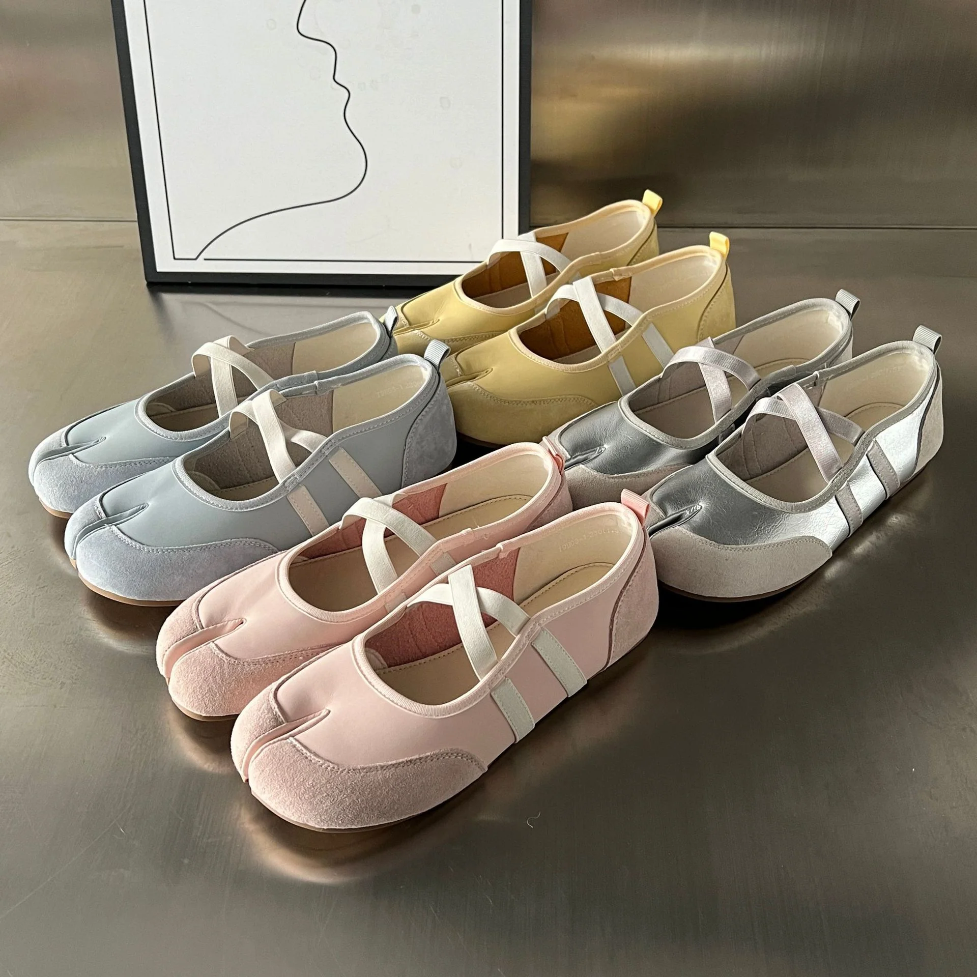 Damen Ballerinas mit feiner Lederoberfläche und komfortabler Sohle Heidi Mode - Image 5