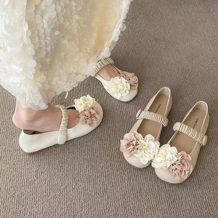 Damen Ballerinas mit floralem Dekor und elastischem Riemen Heidi Mode - Image 3