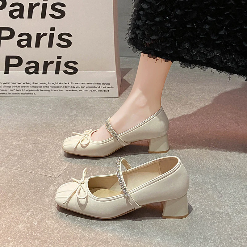 Damen Ballerinas mit funkelndem Riemen und zierlicher Schleifenverzierung Heidi Mode - Image 6