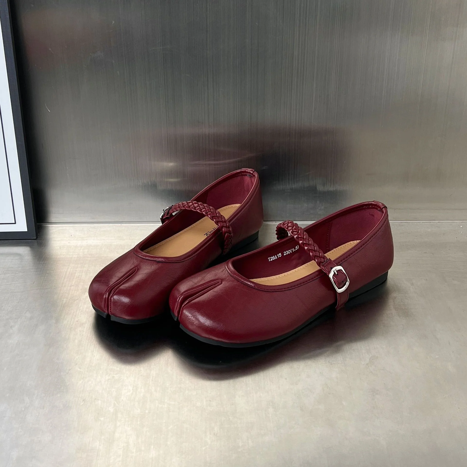 Damen Ballerinas mit geflochtenem Riemen und weichem Innenfutter Heidi Mode - Image 8