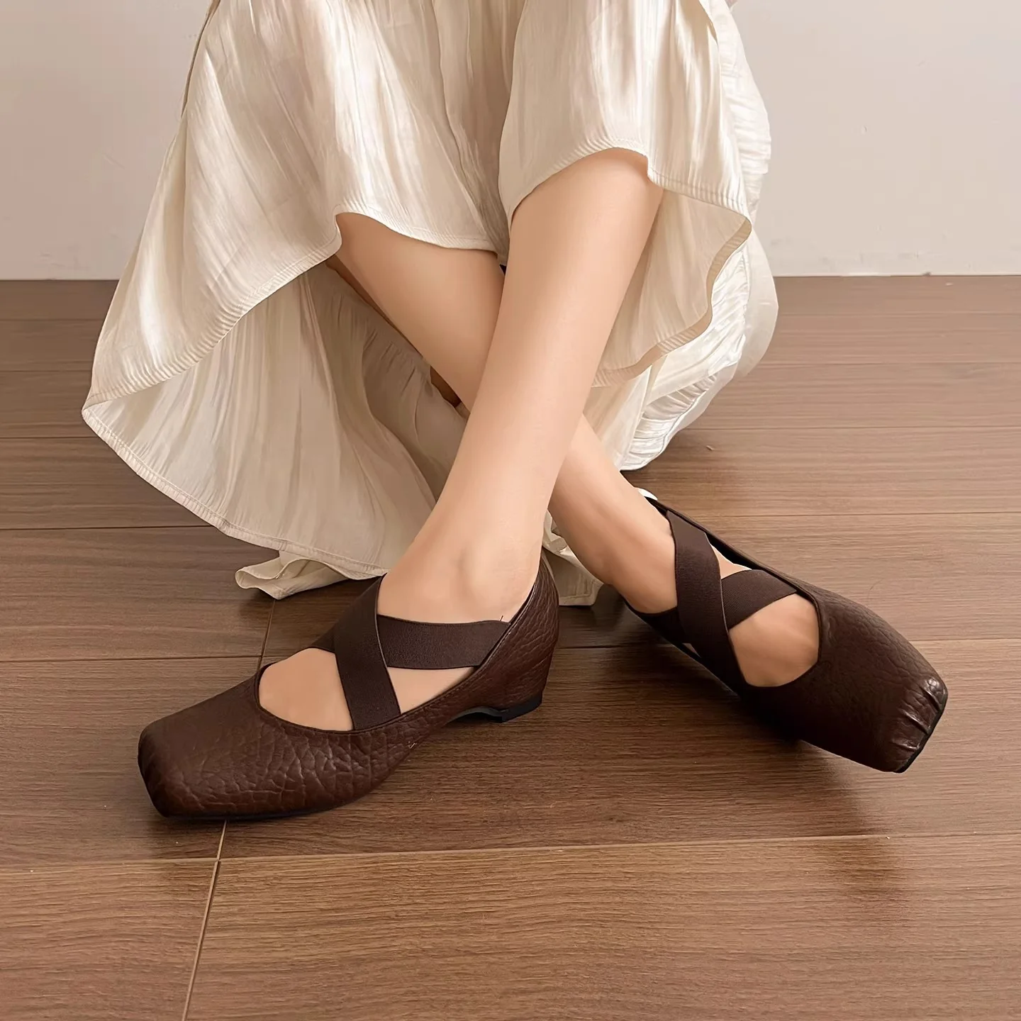 Damen Ballerinas mit gepolsterter Innensohle und elastischem Riemen Heidi Mode - Image 3