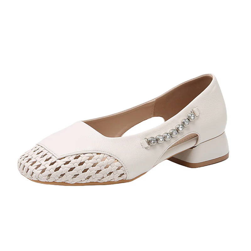 Damen Ballerinas mit glänzenden Applikationen und stilvollem Flechtmuster Heidi Mode - Image 6